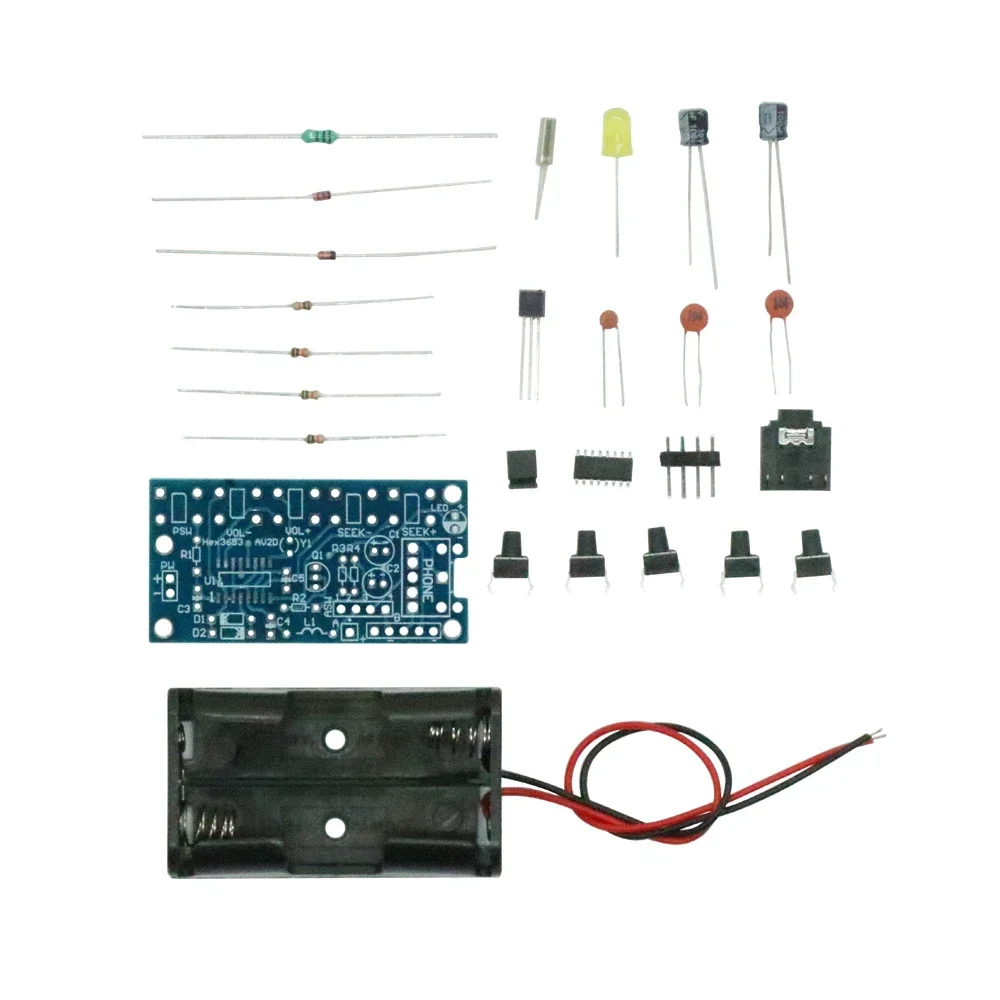 76MHz-108MHz Wireless Stereo FM Radio Kit Audio Receiver PCB FM Module Kits Learning Electronics For Diy 1.8-3.6V DC