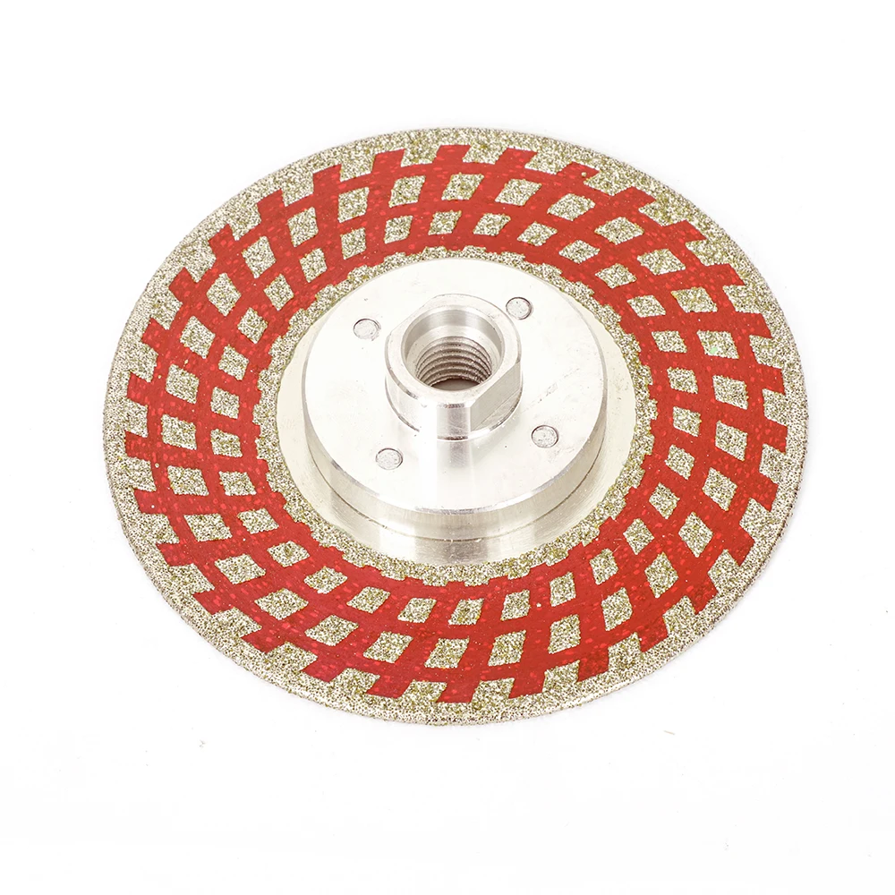 

1Pc 5" 125mm M14 Flange Diamond Brazing Saw Blade Grinding Sheet Cutting Blade Disc Wheel Cup For Cutting Stone Marble And Metal