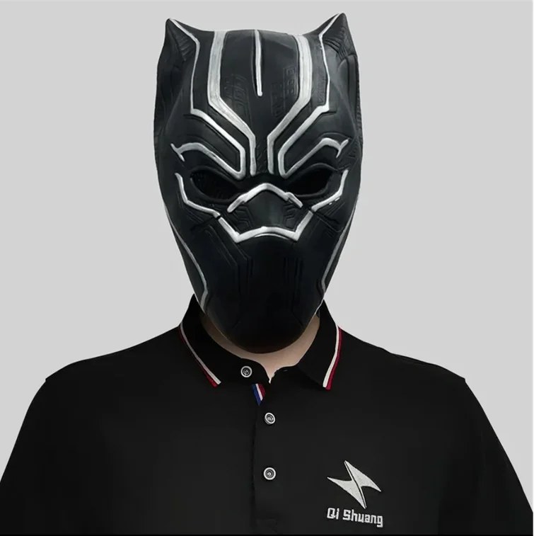 Cosplay Panther Mask Cosplay Movie Helmet Movie Props Live Panther Hood Halloween Role-playing Mask Silicone Realistic Mask