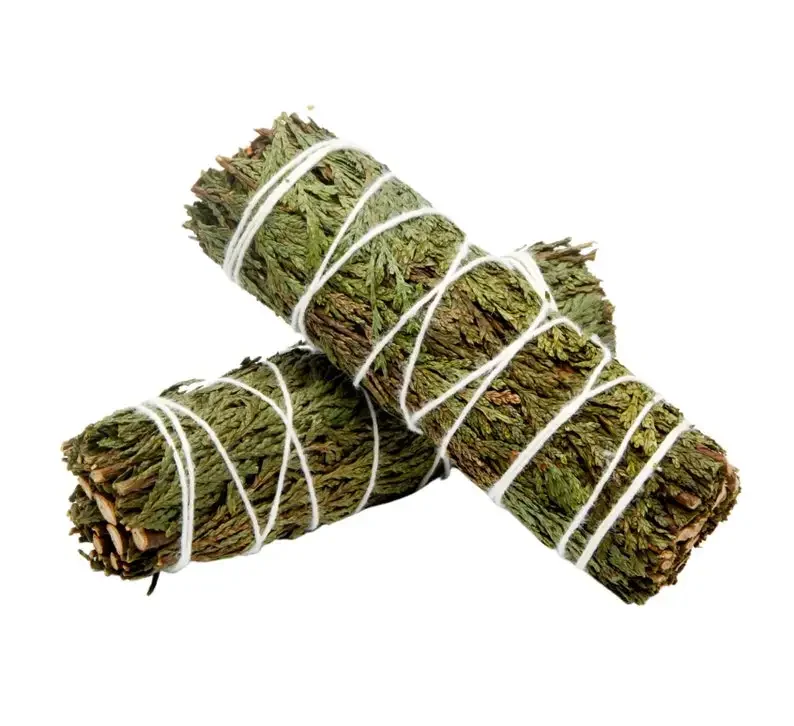 

Cedar Stick - 4" Dried Cedar Herb Bundle - Cedar Wand - Cedar Incense stick Natural Incense - smoke cleansing energy cleansing