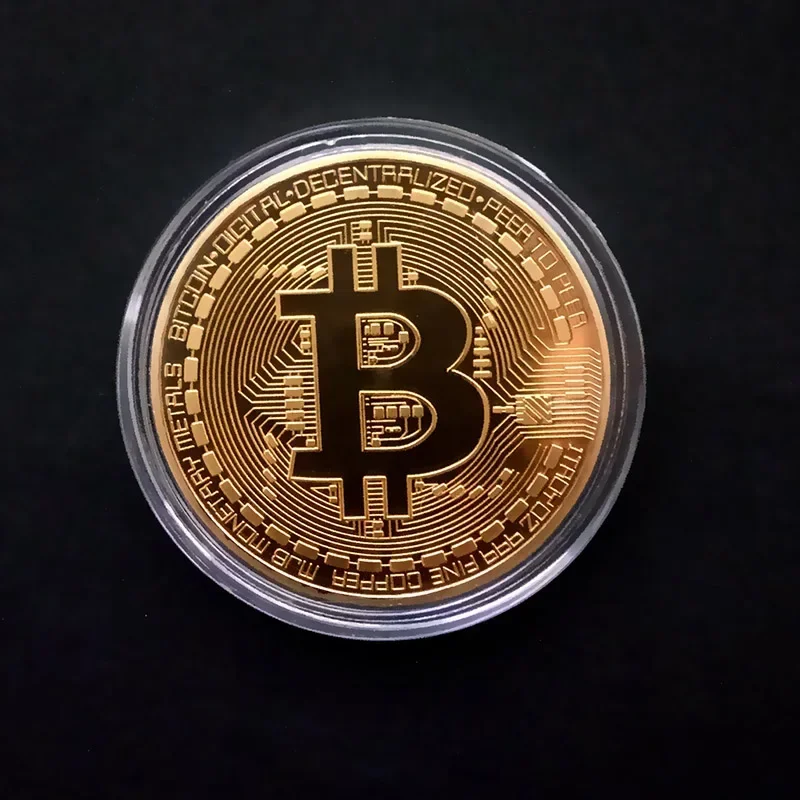 BTC Art Creative Coins Metal 1PCS Gift Plated Gold Bitcoints