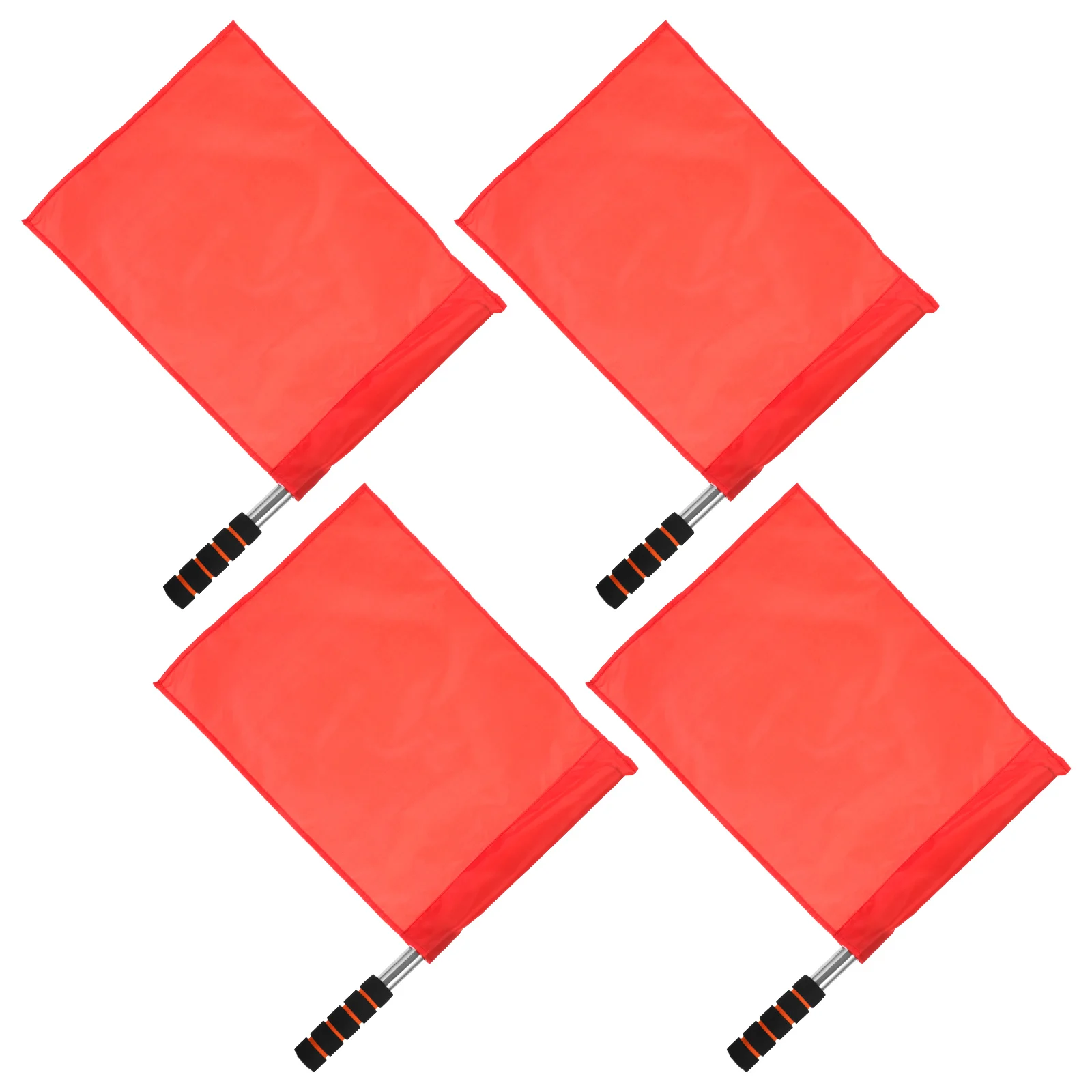 

4 Pcs Referee Flag Signal Field Event Flags Hand Commanding Flagsff Track Sports