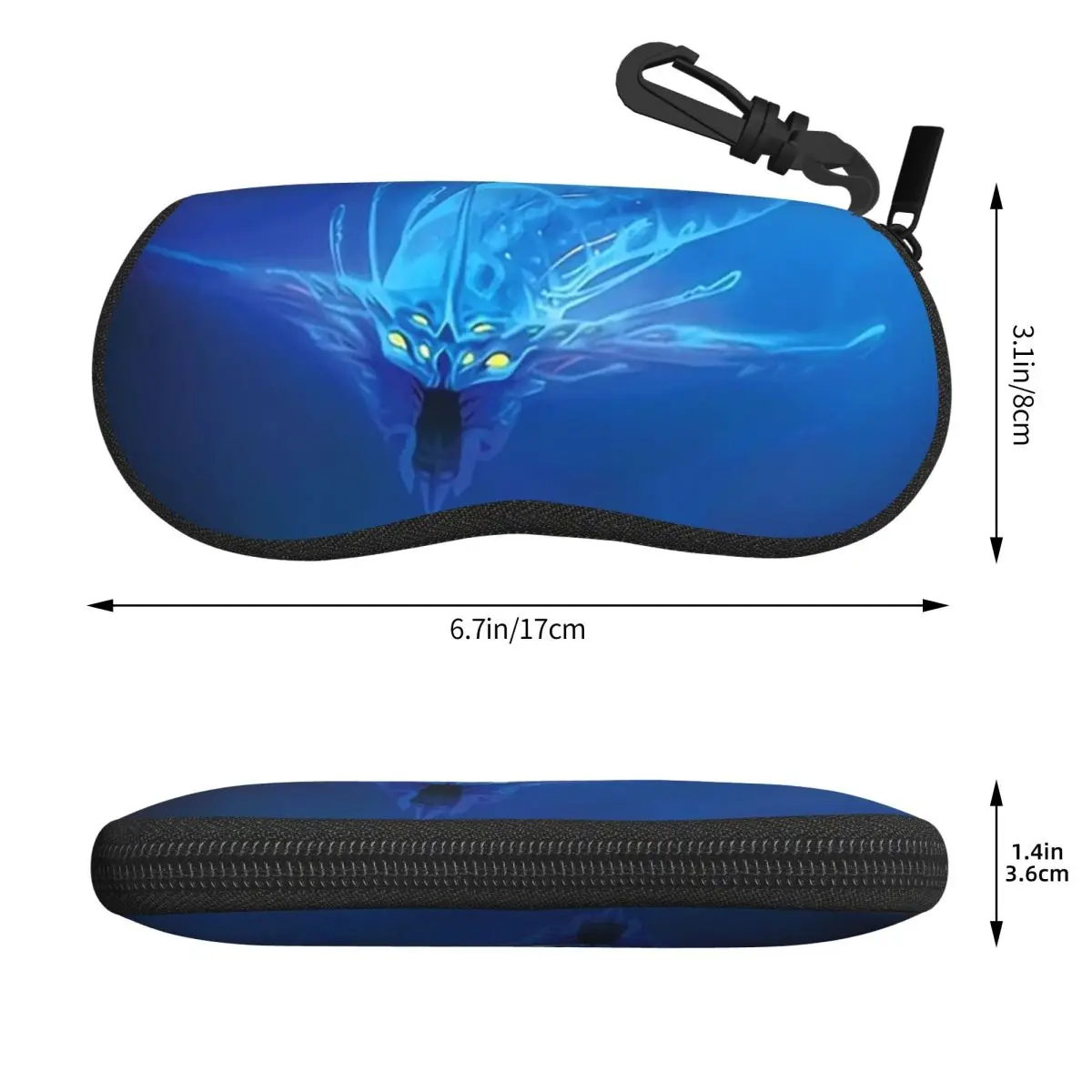 Subnautica - Ghost Leviathan Shell Glasses Case Portable Sunglasses Box Women Men Soft Eyeglass Bag Pouch