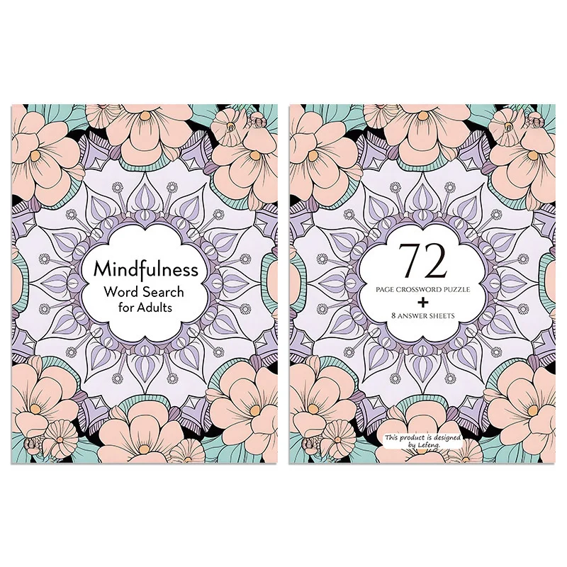 Mindfulness Word Search Book For Adults With Solutions Stress-Relieving Puzzle Notebook Perfect For Daily Relaxation