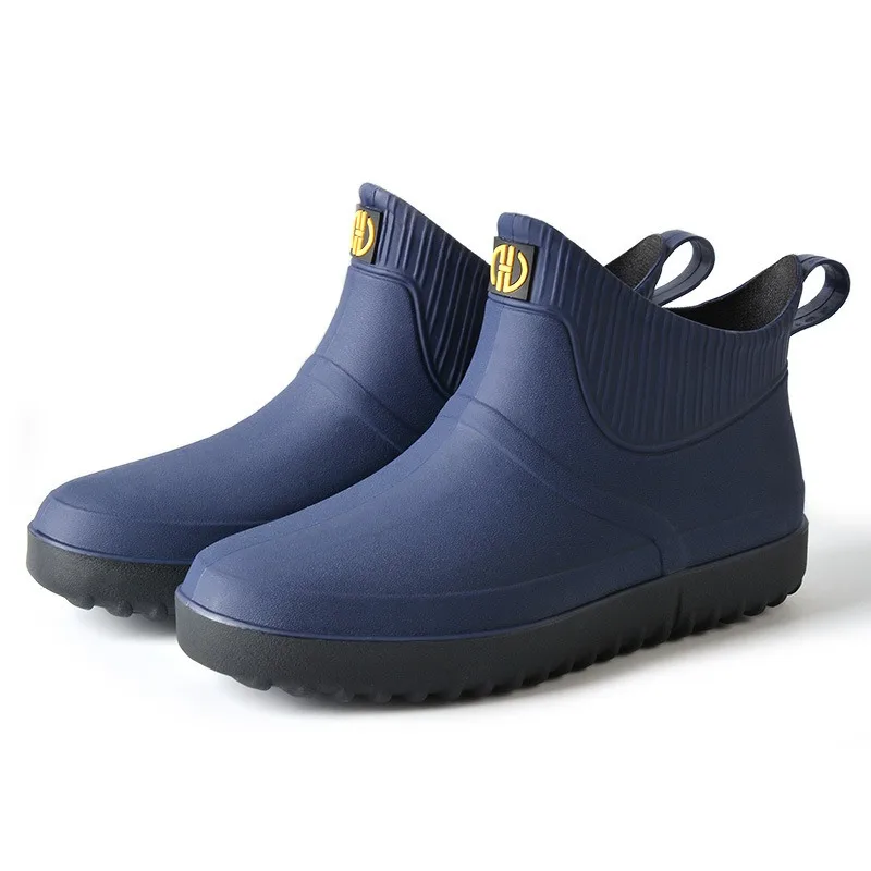 

2023 new Ankle Rubber Boots Man Rain Shoes Couple Work Garden Galoshes Husband Fishing Rainboots Waterproof Kitchen Shoes Botas