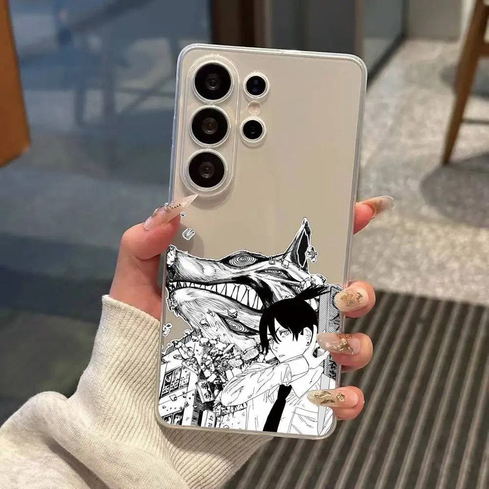 Chainsaw man Hayakawa Aki  Phone Case Transparent Silicone Soft For Samsung S25,S24,S21,S22,S23,S30,Ultra,S20,Plus,Fe
