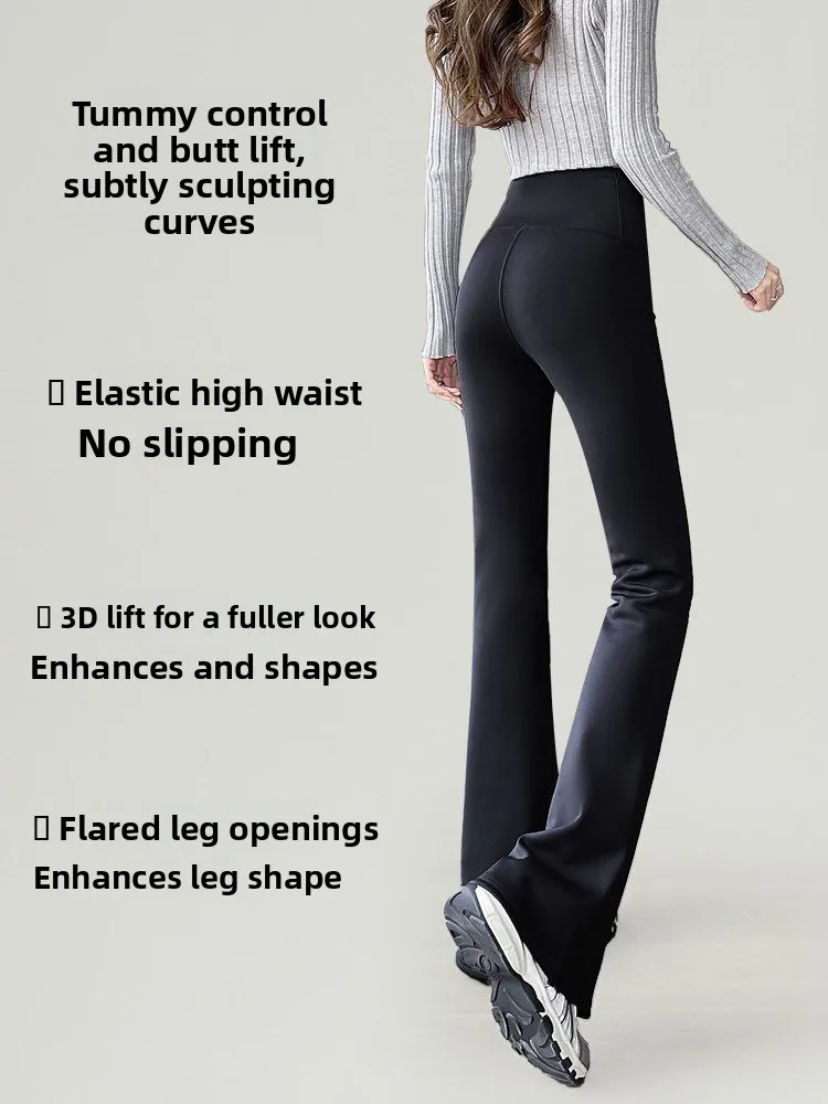 플러스 사이즈 Fce 안감이 있는 확장형 아크 벨 보트 팬츠 여성용 아우터웨어 2025 신상 슬레 호프 티엔드 커피 색상 미...