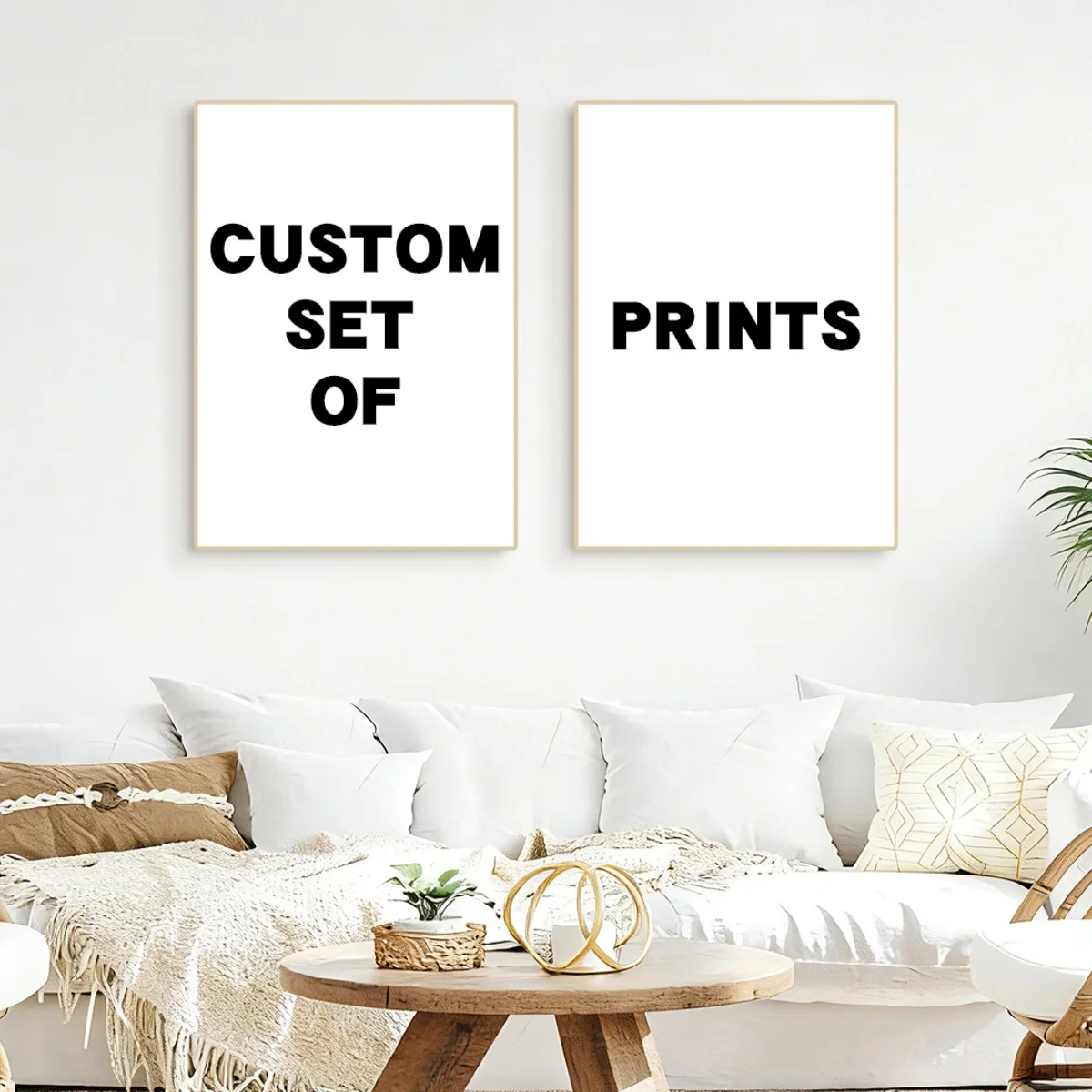 2 unids/set personalizado foto lienzo impresión adecuada para la vida familiar mascotas paisaje pareja bodas decoración del hogar cartel regalos
