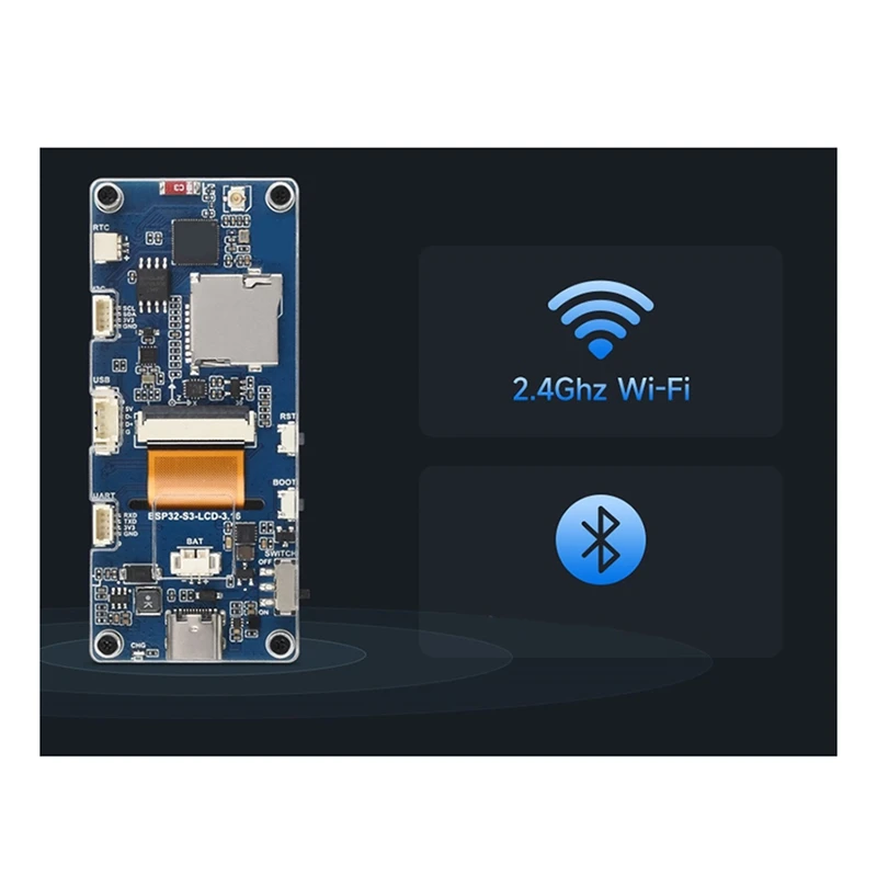ESP32-S3 3.16inch Display Development Board, 320x820 Pixels, 262K Color, 32-Bit LX7 Dual-Core Processor, Up to 240MHz-ABFT