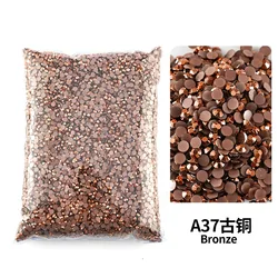 Bronze Wholesale Bulk Resin Rhinestone Jelly transparent AB 2mm,3mm,4mm,5mm,6mm Facets FlatBack Nail Art Garment Decoration