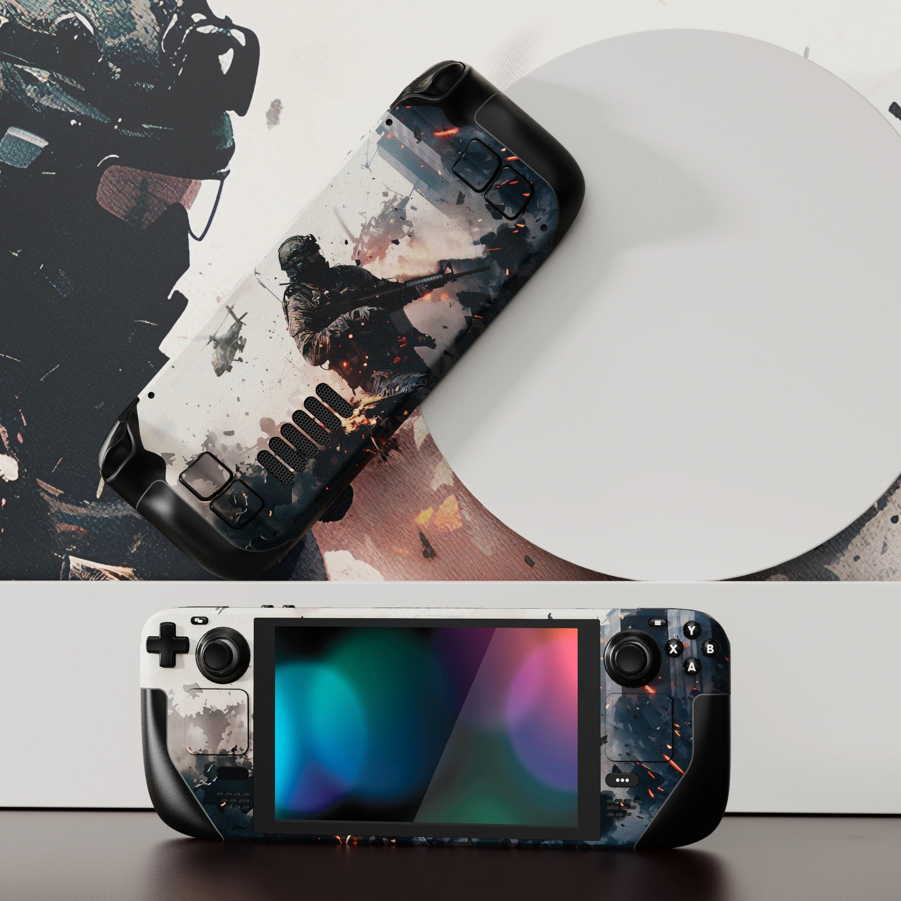 PlayVital-juego completo de calcomanías de piel protectora para Steam Deck LCD y OLED, pegatinas de cubierta de vinilo, Heroic Battle Seires