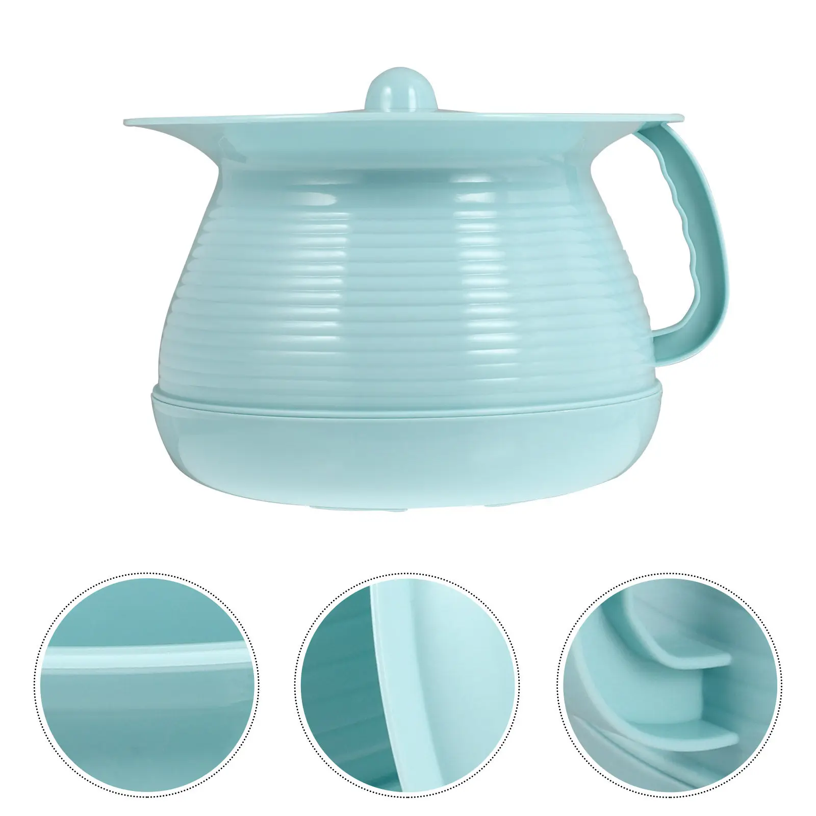 

1pc Plastic Spittoon For Elder Adult Home Use Thickened Portable Bed Pan Household Urinal Pail Pee Container Night