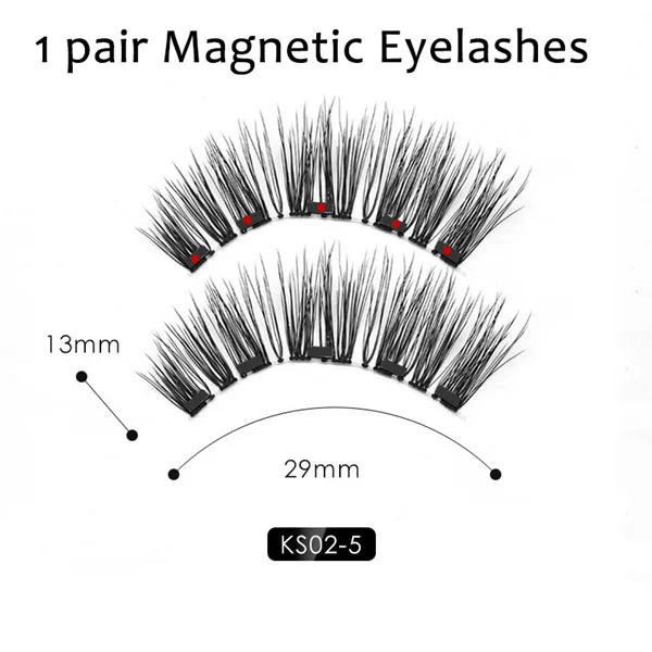 Magnetic Mink Lashes 1 Pair Magnetic EyeLashes Natural Hair Mink Lashes 3D Mink Fake Lash 100% Dramatic EyeLashes Fluffy