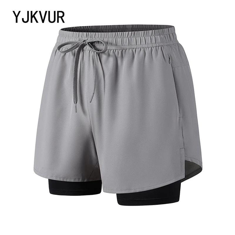 YJKVUR 6 Pack Men's Running Shorts Summer Quick Dry Workout Shorts 2-in-1 Stealth Shorts 7-Inch Gym Yoga Outdoor Sports Shorts