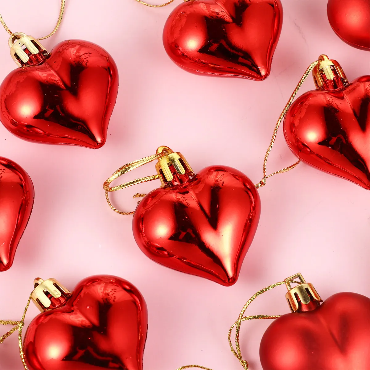 36 Pcs Wedding Decor Red Love Heart Baubles Bridal Shower for Guests Party Adornment - view 6
