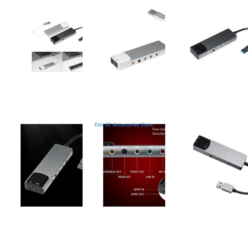 Y51A Advanced USB External Sound Card Device with SPDIF In/Out for Studio Level Sound Mixing and Production