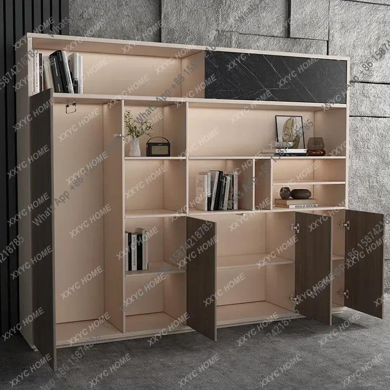 M32 Document Cabinet Boss Bookcase Wooden File Storage Cabinet Office Background Cabinet Office Furniture