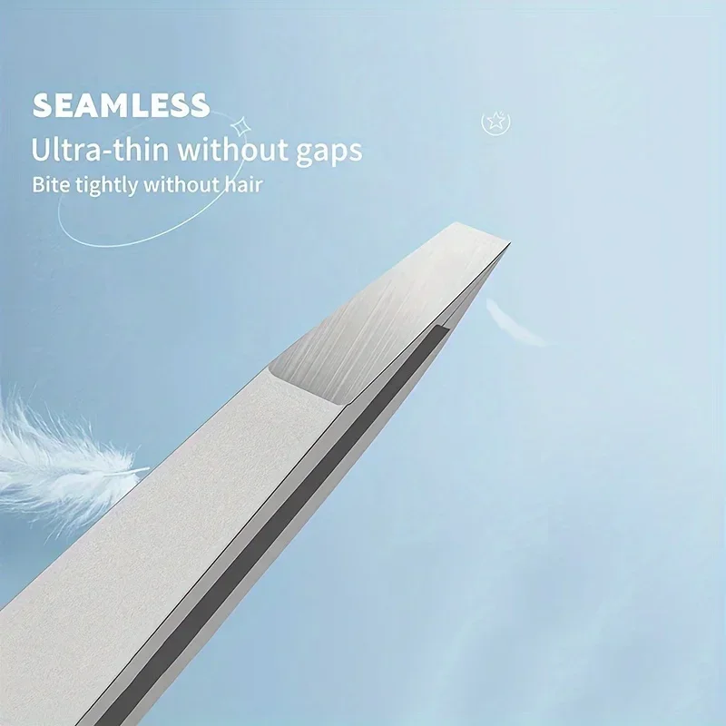 Hot selling stainless steel eyebrow repair clip eyebrow repair tool, high-precision tweezers, hair clip, flat mouth clip