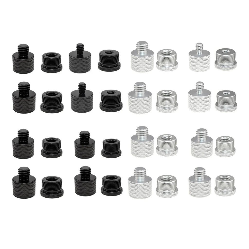 

5/8 3/8 1/4 Microphone Stand Adapter Screws Easy Installation Microphone Stand Screws Converter for Cameras Tripod Stand