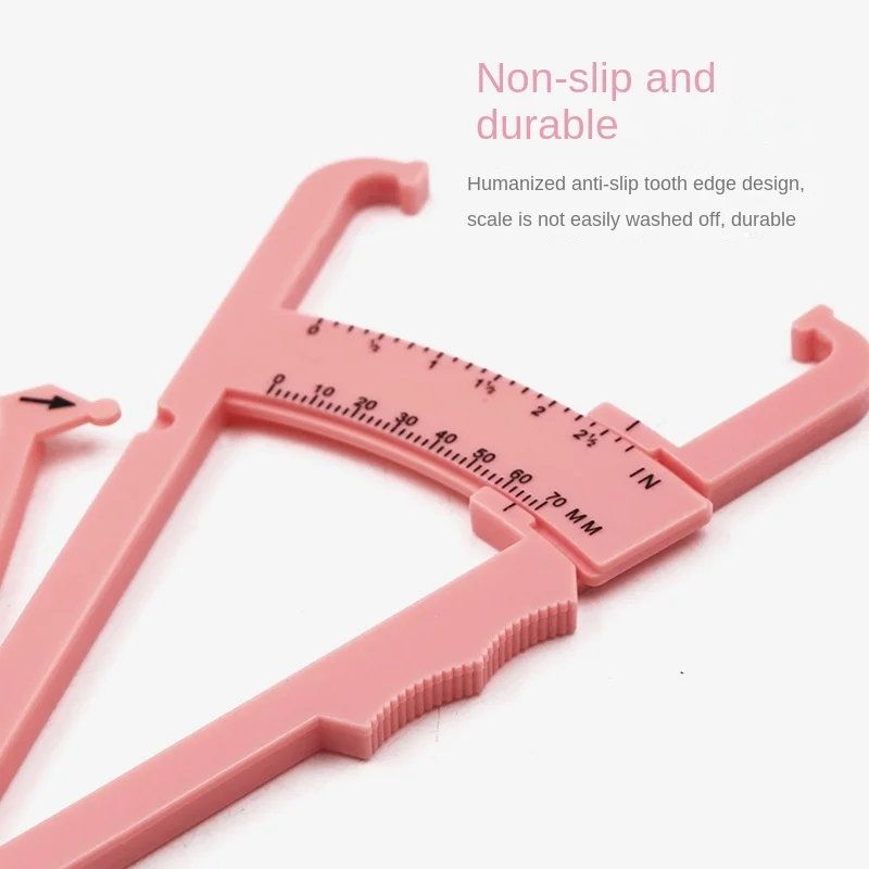 Skin Fold Calipers Fat Clips Fat Thickness Measurement Personal Trainer Body Fat Caliper with Printed Dual Scales Anti-Slip