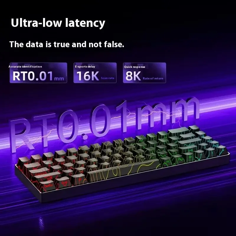 

XVX HE68 Pro Gaming Keyboard Customized Hall Effect Magnetic Switch Support 0.01mm Rapid Trigger 8K Polling Rate 0.125ms Latency
