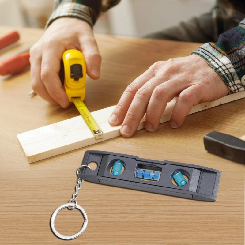 Convenient Miniature Level with Keychain 3 Bubble Precise Measure Tool