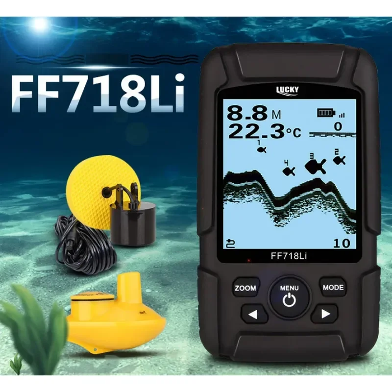 LUCKY Leqi FF718Li Wired Wireless Sonar Fish Finder English Cross-border Intelligent Multifunctional Outdoor Visual