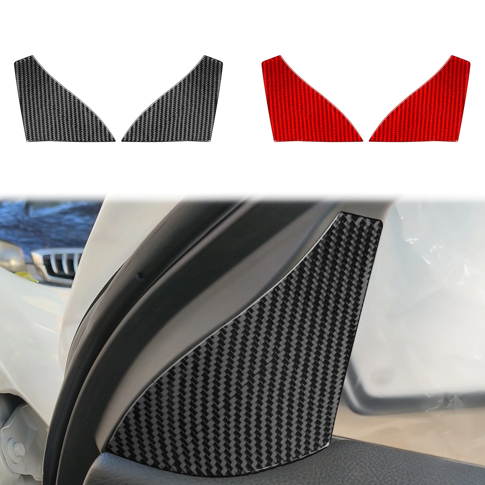 

For Jeep Cherokee 2014-2018 Auto Inner A-pillar Trim Real Carbon Fiber Car Decoration Accessory Sticker