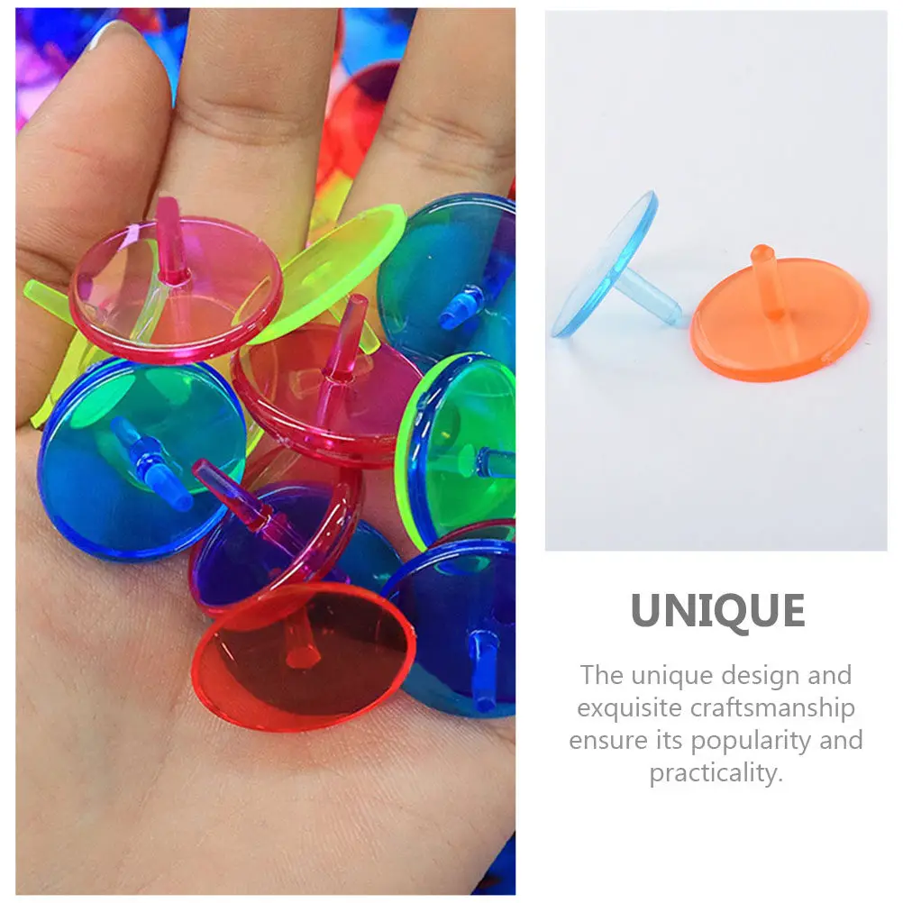 100Pcs Golf Ball Markers Round Transparent Lightweight Plastic Markers Excellent Craftsmanship Long-Lasting Golf Positioning