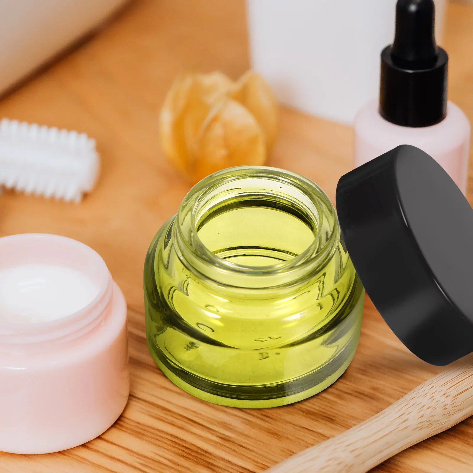 5Pcs Lightweight Reusable Jars 15G Travel Containers for Creams Lotions Makeup Crafts Beads False Eyelashes Jewelry