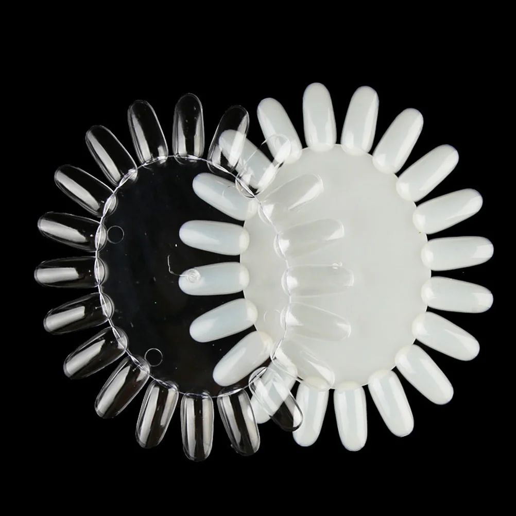 Panneau de faux ongles en acrylique Transparent en forme de tournesol, 10 pièces, panneau d'affichage de vernis à ongles, roue de pratique (T