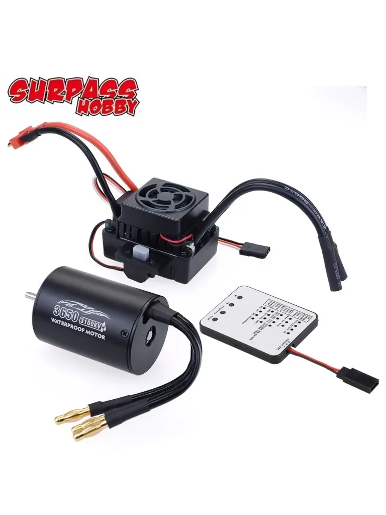 SURPASS HOBBY étanche 3650 2300KV /3100KV/3900KV moteur sans balais avec ESC 60A Combo pour 1/10 1/12 RC voiture camion jouet