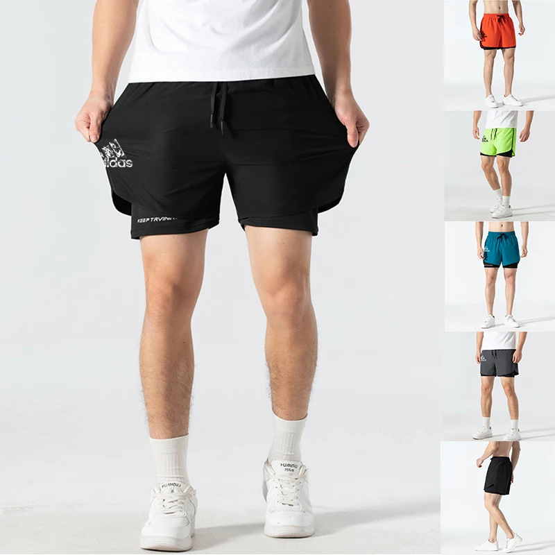 2024 Summer New Sports Shorts for Men\'s Outdoor Running Quick Drying Breathable Shorts for Men\'s Leisure Elastic 3/4 Pants