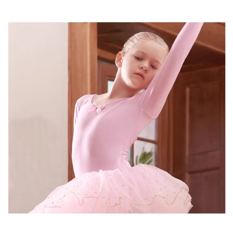 

Ballet woman leotards Kids Girls Long SleeveBallet DressWinter Dance Costume Practice Outfit Girls' dress Children clothes girl