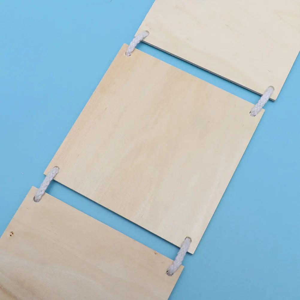2 pcs 30X30Cm Blank Wooden Hanging Board Thick Cotton Cord Wall Decor For Home Cafe Diy Craft Display Pendant Wall Hanging