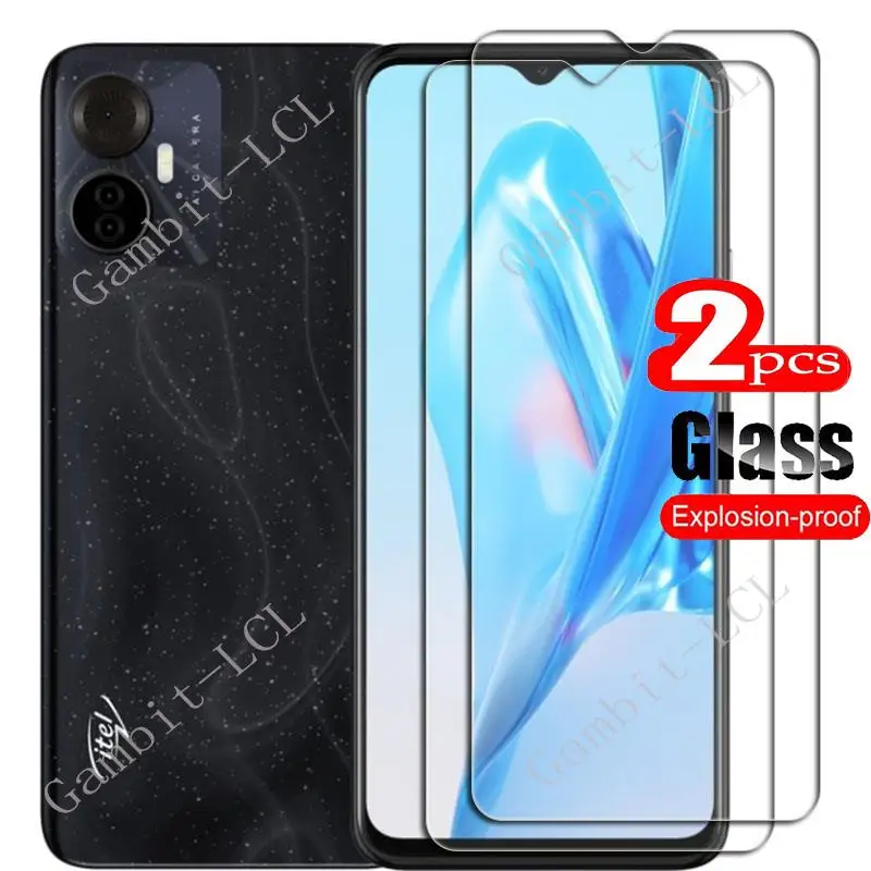 2PCS FOR Itel Vision 5 Plus   HD Tempered Glass Protective ON Vision5 5Plus Vision5Plus Screen Protector Film Cover