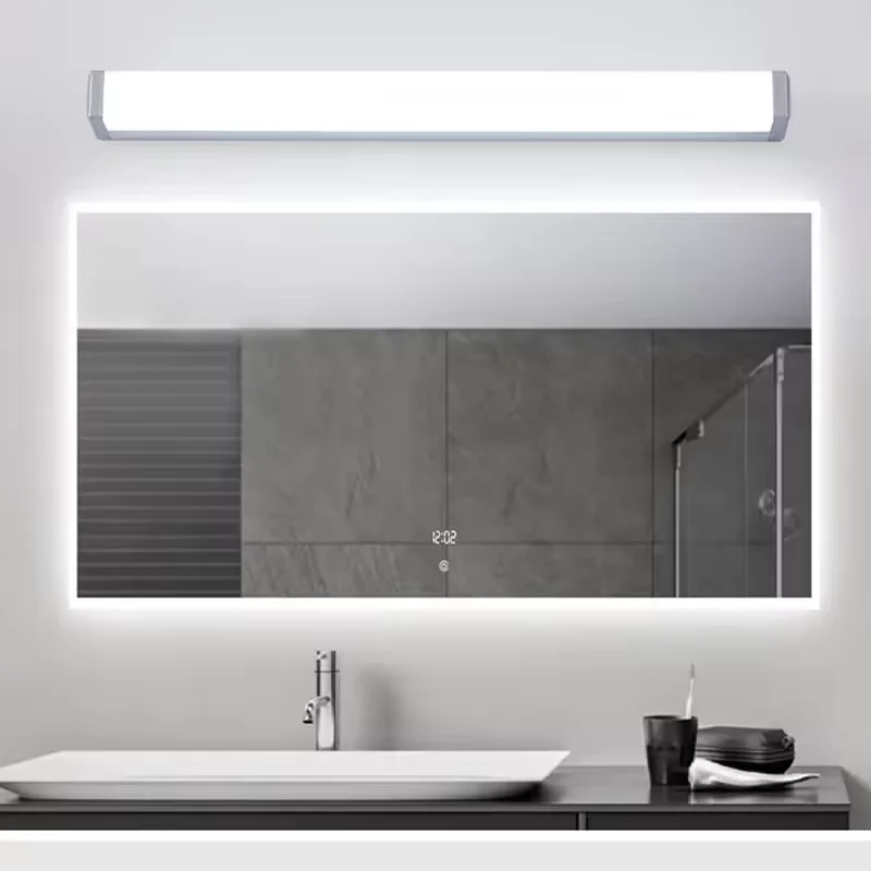 Modern Minimalist LED Mirror Headlight Bathroom Toilet Makeup Mirror Cabinet Clothing Shop Barber Shop Mirror Strip Wall Light