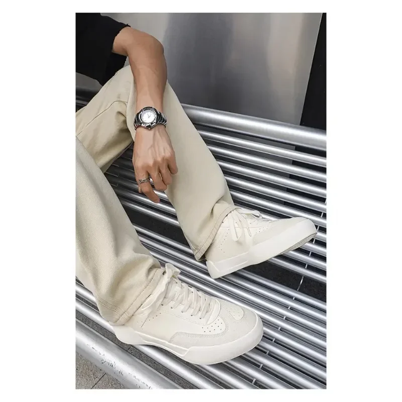 

Men's Fashion Trend Versatile Thick Sole Casual Sports Shoes 2025 Spring New Mesh Breathable Comfortable Low Top Chunky Sneakers