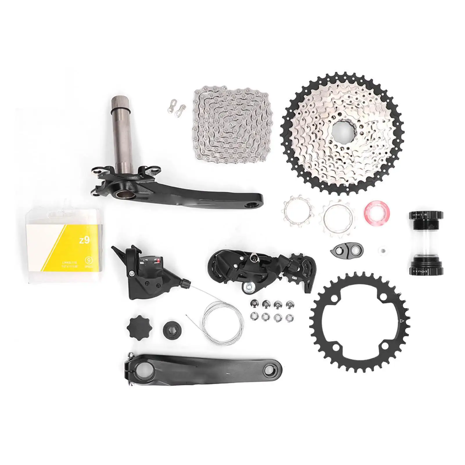 

Lightweight 9 for bike Shifter Multi Layer Electroplating Easy Install High Strength Steel Groupset for Bicycles
