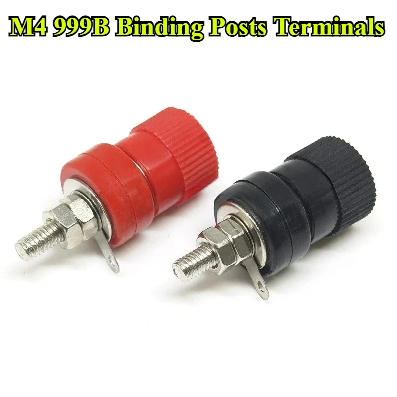 

20/50Pcs/lot M4 999B Binding Posts Terminals 4mm Banana Plug Socket 4mm Terminal Connector for Amplifier Arduino