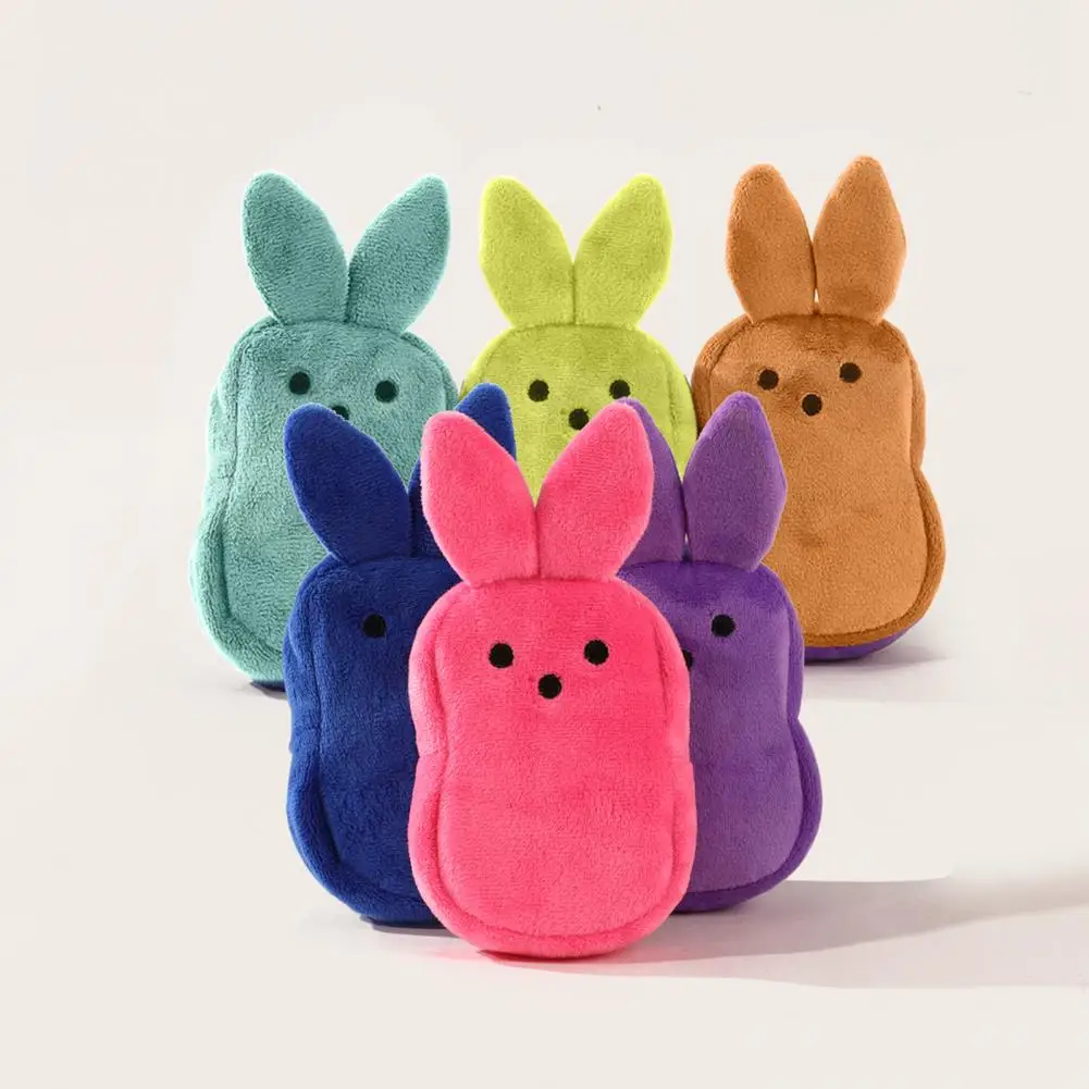 Easter Bunny Coin Purse Soft Plush Small Cute Rabbit Bag Colorful Rabbit Coin Holder Storage Bag Pouch Wallet Festival Gift