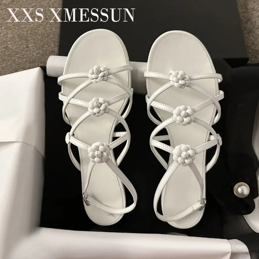 

XXS XMESSUN 2026 New Casual Versatile Flat Sandals For Women Summer Hollow Out Sandals