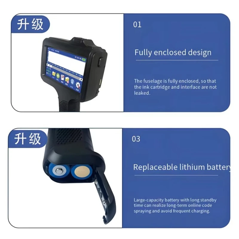 2025Hot Sellinq المحمولة يده طابعة نافثة للحبر شعار التسمية QR رمز الباركود آلة طابعة وسم للزجاجات المعدنية البلاستيكية