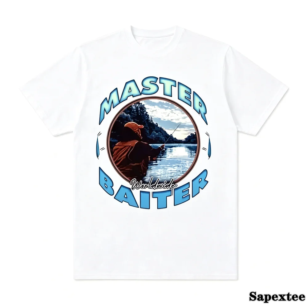 Funny Master Baiter Fishing Parody T-Shirt Summer Men Women Clothing Fashion T Shirts Short Sleeve T-shirt Tops  Women Clothing