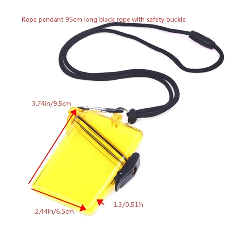 Scuba Diving New Style Kayaking Waterproof Box Gear Accessories Container Case Rope Clip for Money ID Cards Keys
