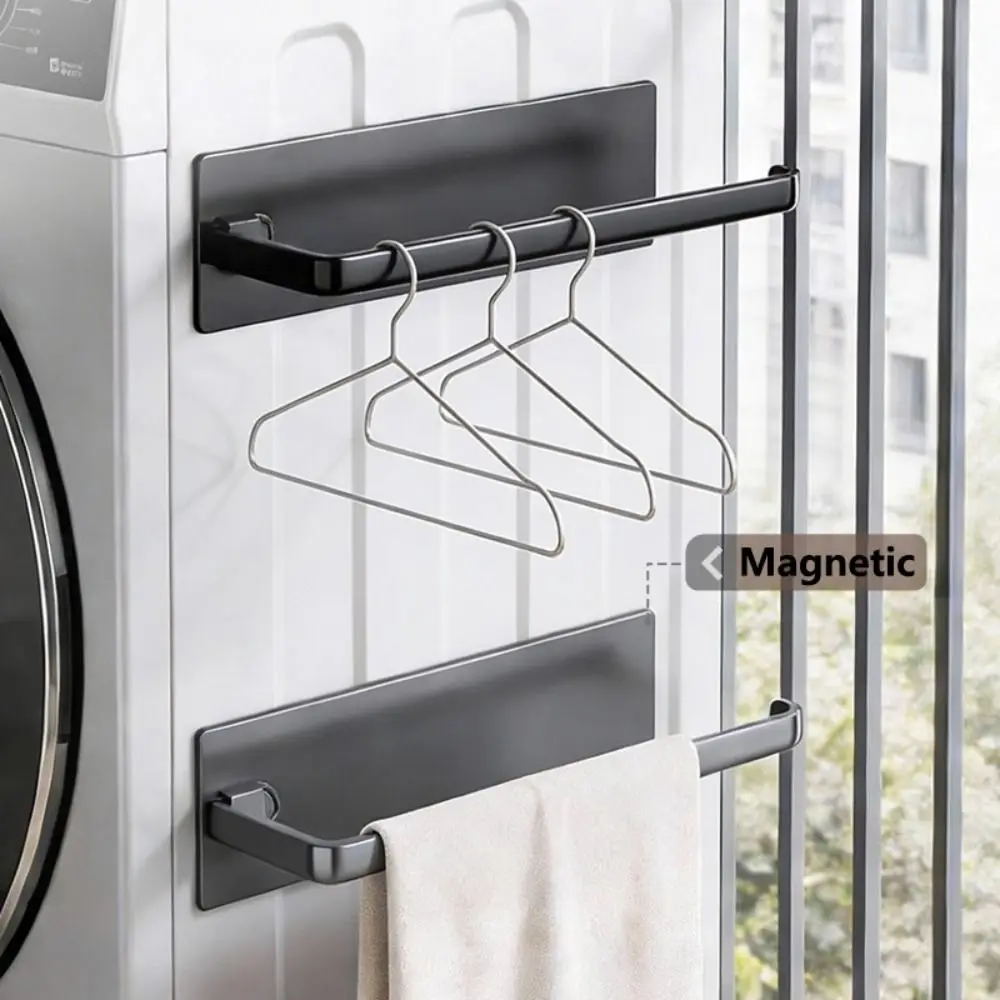 Wall-mounted Magnetic Tissue Holder Non Drilling Multifunctional Kitchen Tissue Holder Self-adhesive/Magnetic Simple