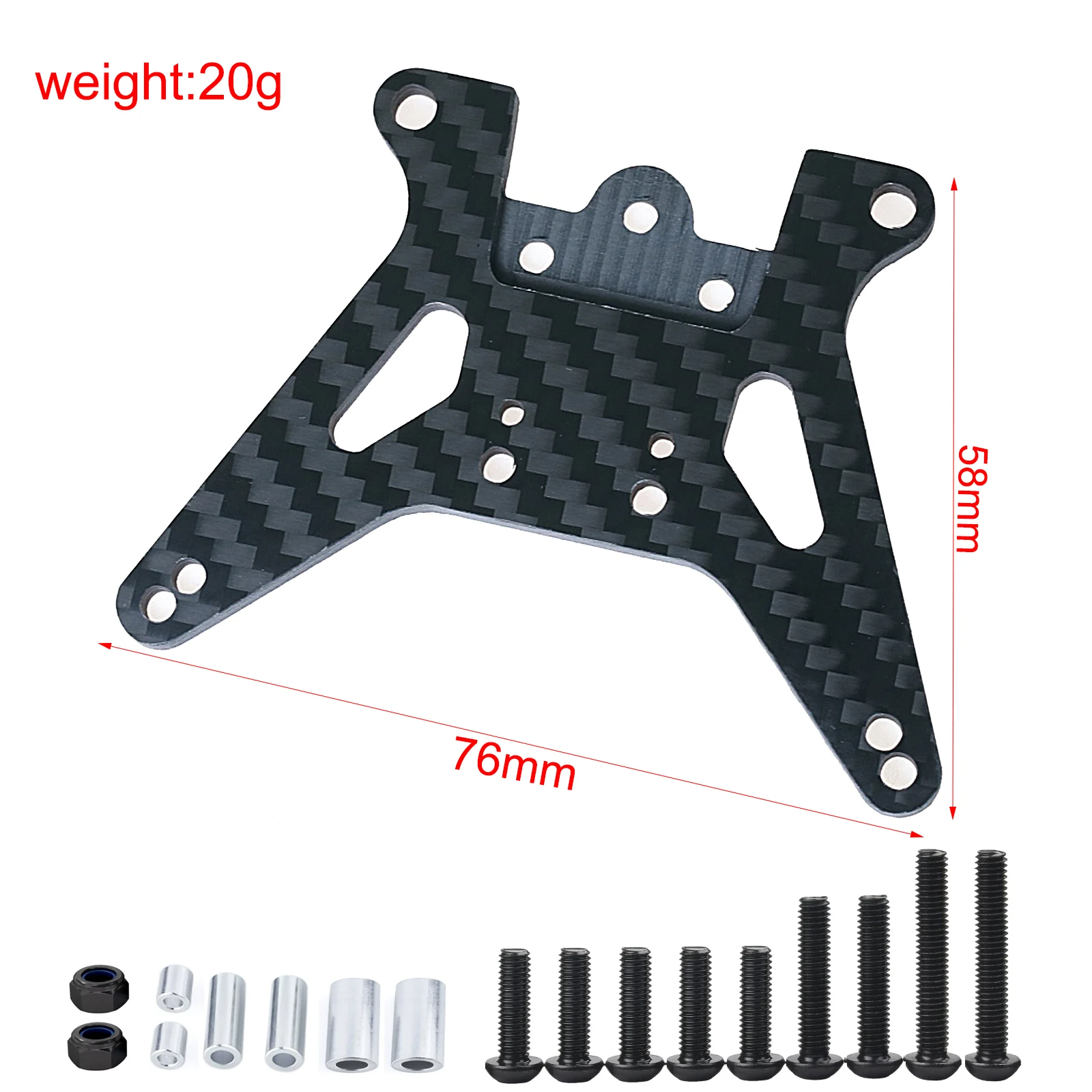 Carbon Fiber Shock Tower Plate High Strength Shock Absorber Bracket Fit For Tamiya TT02B RC Off Road Buggy Racing Upgrade Parts