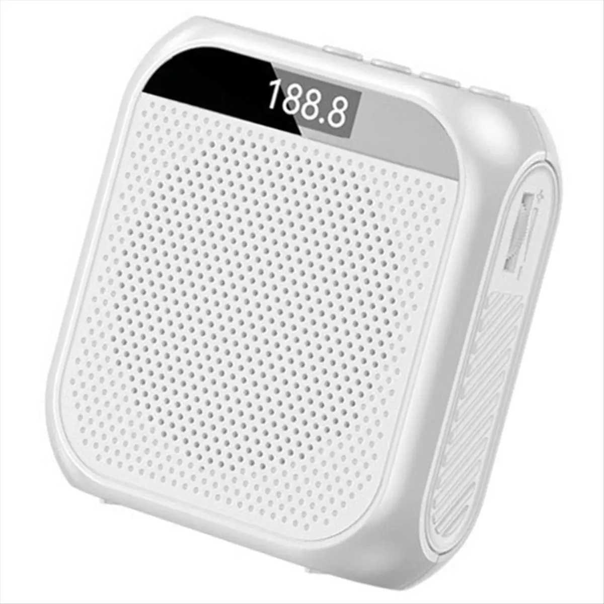 Punctual- Loudspeaker Player Rechargeable Battery Clear Sound Light Weight Designing for Market Vendors and Tourist Guide White