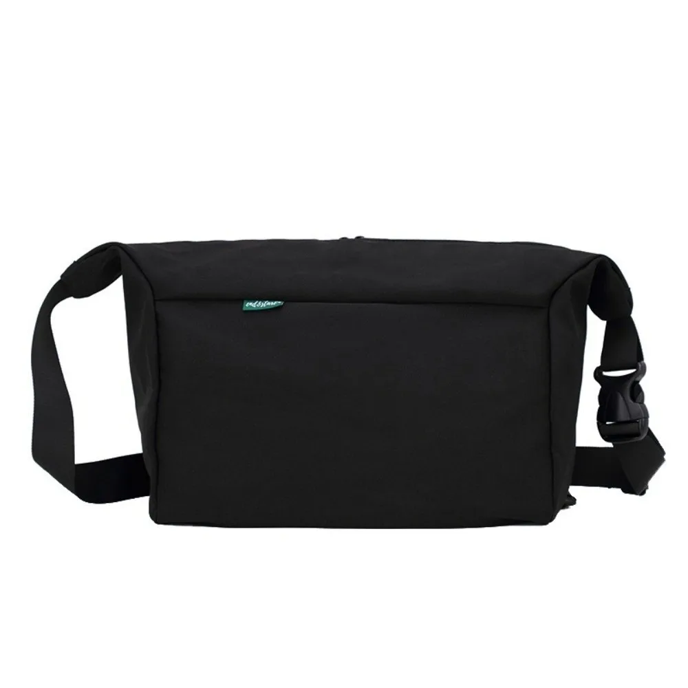 

Portable Lightweight Oxford Crossbody Bag Black Korean Style Single Shoulder Bag Solid Color Adjustable Messenger Bag Women
