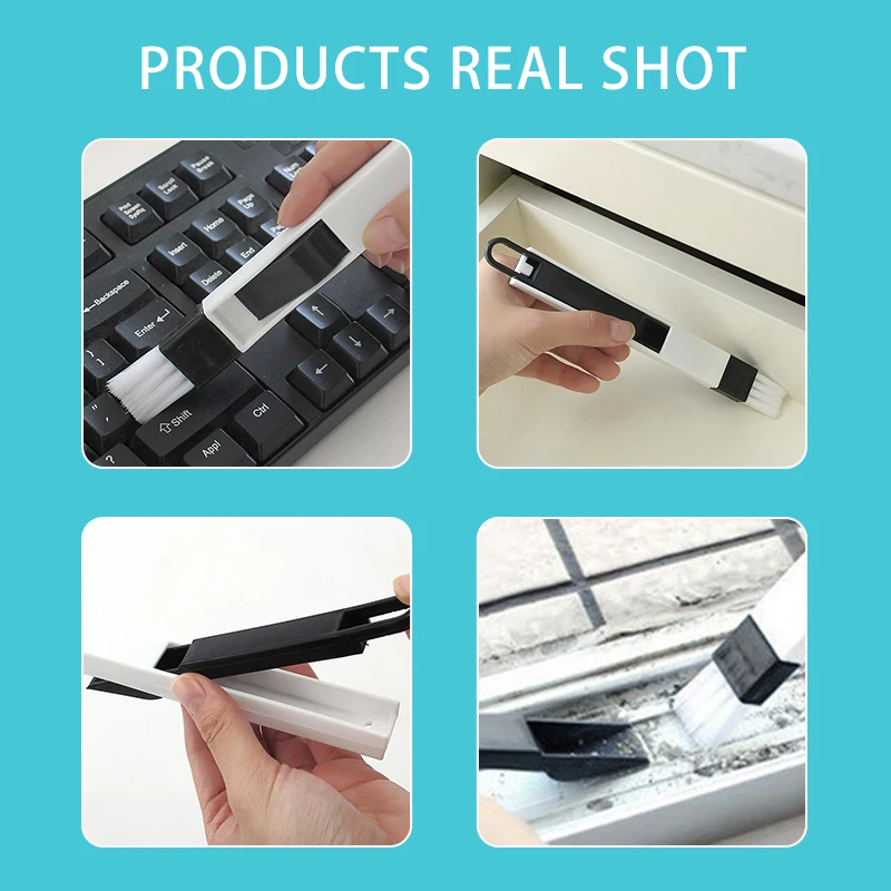 แปรงทำความสะอาดคีย์บอร์ดประตูหน้าต่างอเนกประสงค์สำหรับร่องอุปกรณ์ทำความสะอาดคีย์บอร์ด